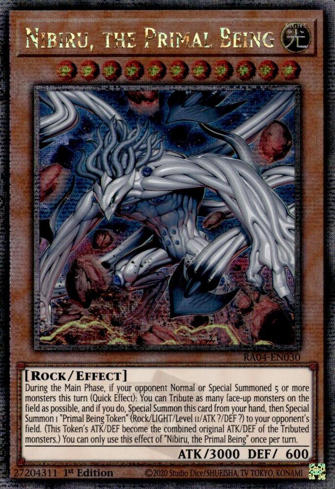 nibiru yugioh card Yugioh! 1x Nibiru, the Primal Being RA05-EN094 Starlight Rare 1st Ed NM