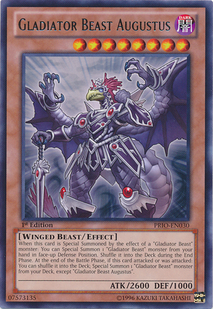 YuGiOh Primal Origin Gladiator Beast Augustus PRIO-EN030