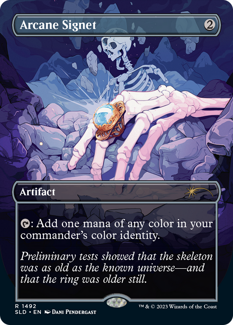 arcane signet mtg card Magic the Gathering, Secret Lair: Secret Lair x Marvel:  Monster Games to tread a path that only you can find Arcane Signet (#1492) (borderless)