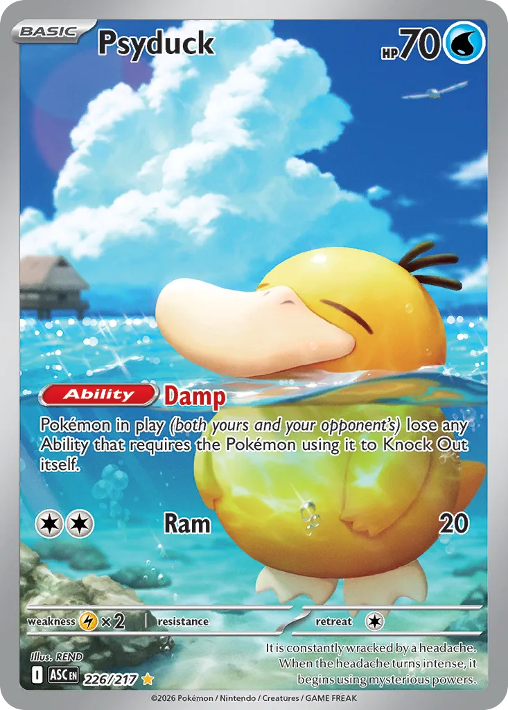 pokemon cards psyduck Trading Card Game Heat Wave Arena Illustration Rare Misty's #071 [JAPANESE] Water Rarity Tag Slowpoke & Psyduck Pokemon