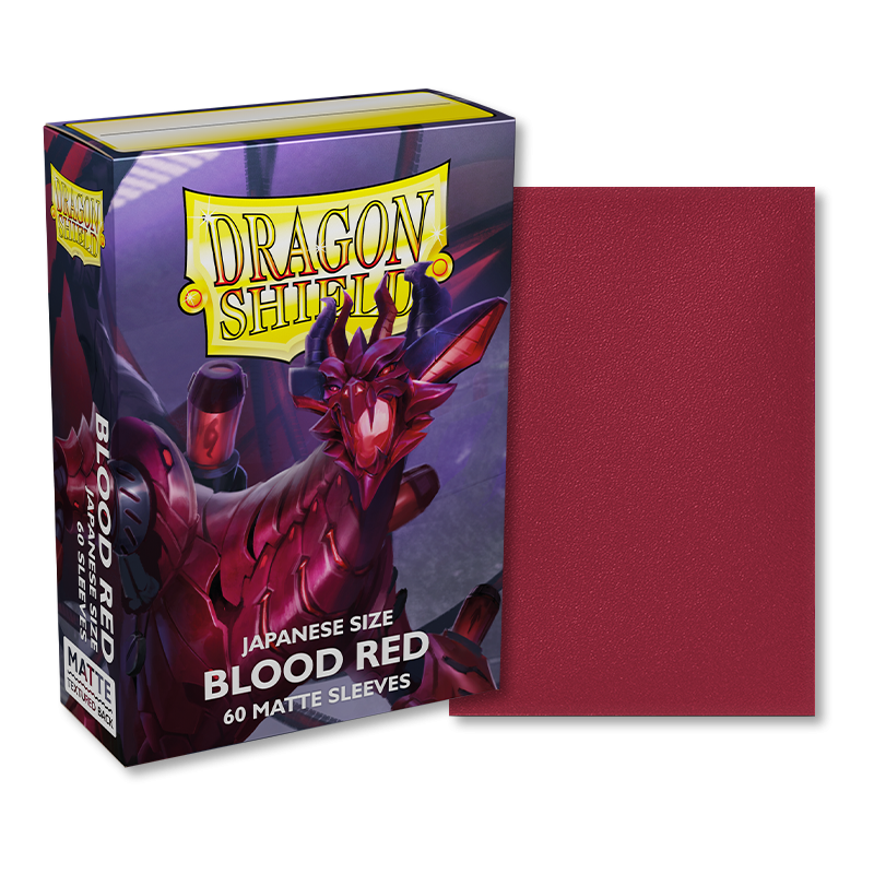 Dragon Shield: Japanese Size 60ct Sleeves - Blood Red (Matte) - Image 2