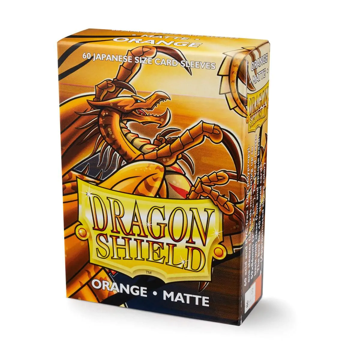 Dragon Shield: Japanese Size 60ct Sleeves - Orange (Matte) - Image 1