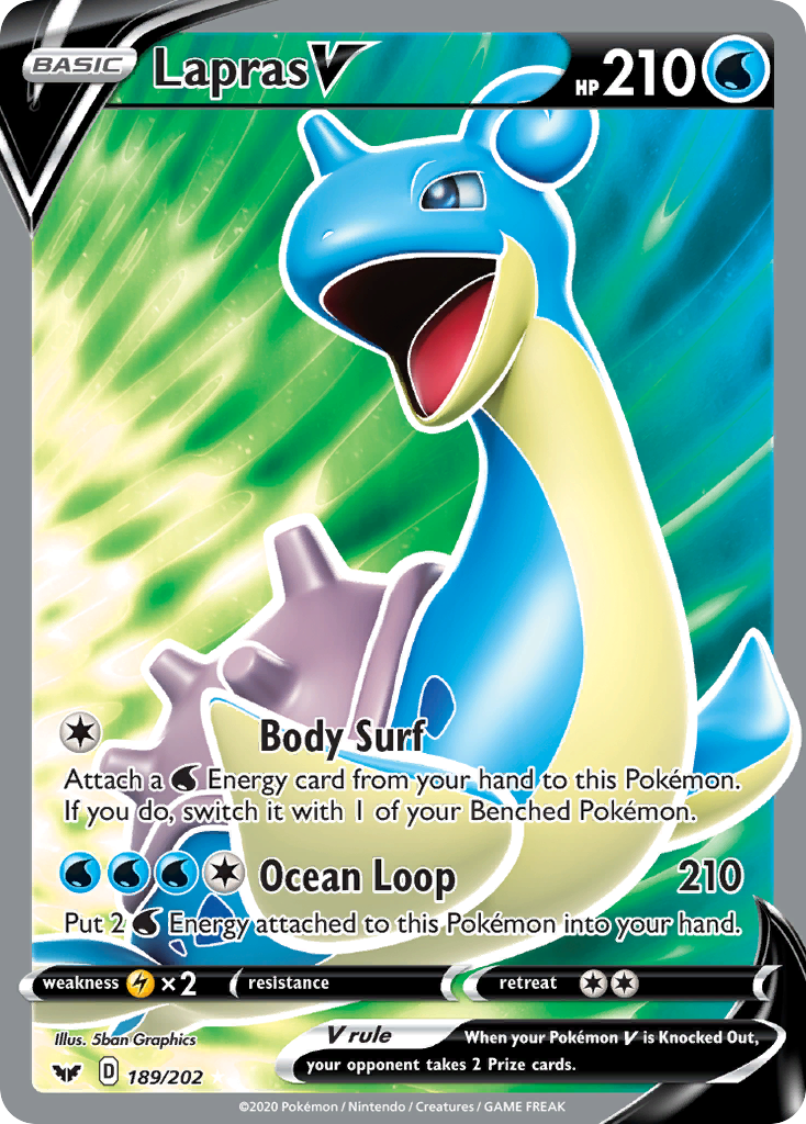 Lapras V (189/202 — Full Art)