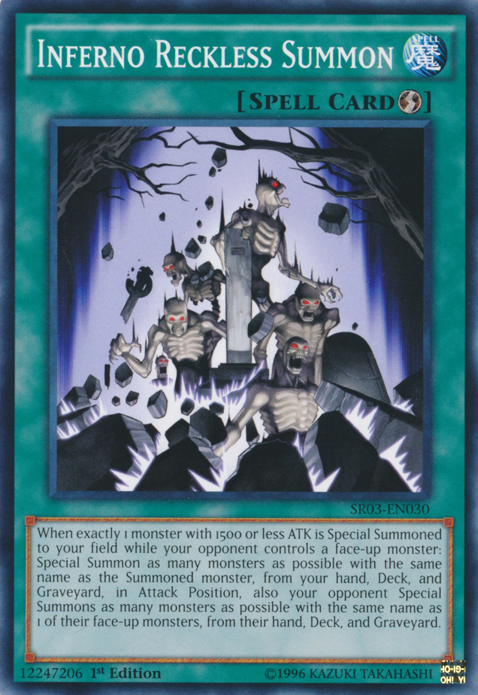 inferno yugioh card SD3-EN006 Yu-Gi-Oh! If this card destroys an opponents monster by battle and sends it to the GY Inferno - Yugioh Fire Monster