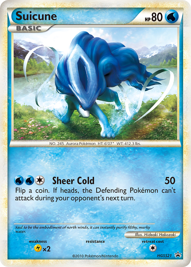 suicune shiny pokemon card Suicune (HGSS21)