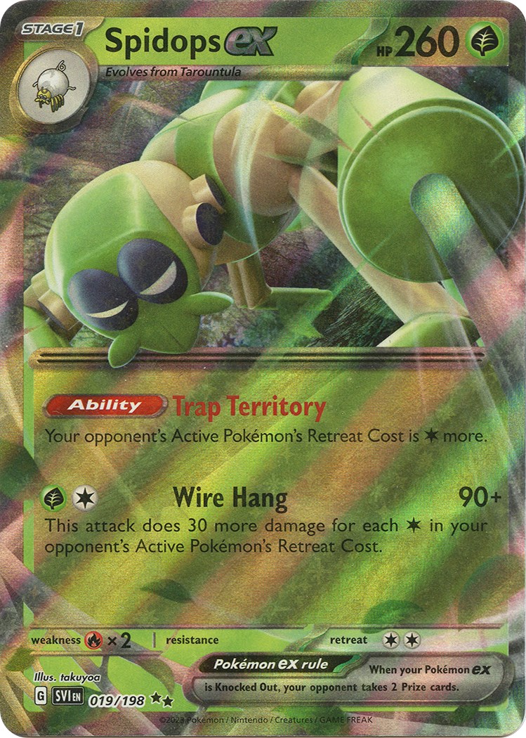 spidops pokemon card ex - 223/198 Full Art Ultra Rare Card Number / Rarity Spidops ex - 243/198 |